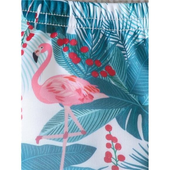 Girls' Fashion Bikini Set with Off-Shoulder Bow, Flamingo, 9-12 Months Old - Picture 7 of 9